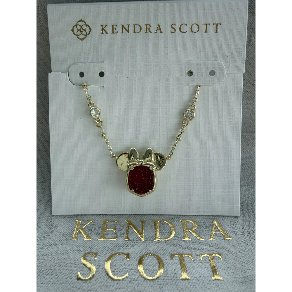 Kendra Scott Red Mickey Mouse Pendant Necklace